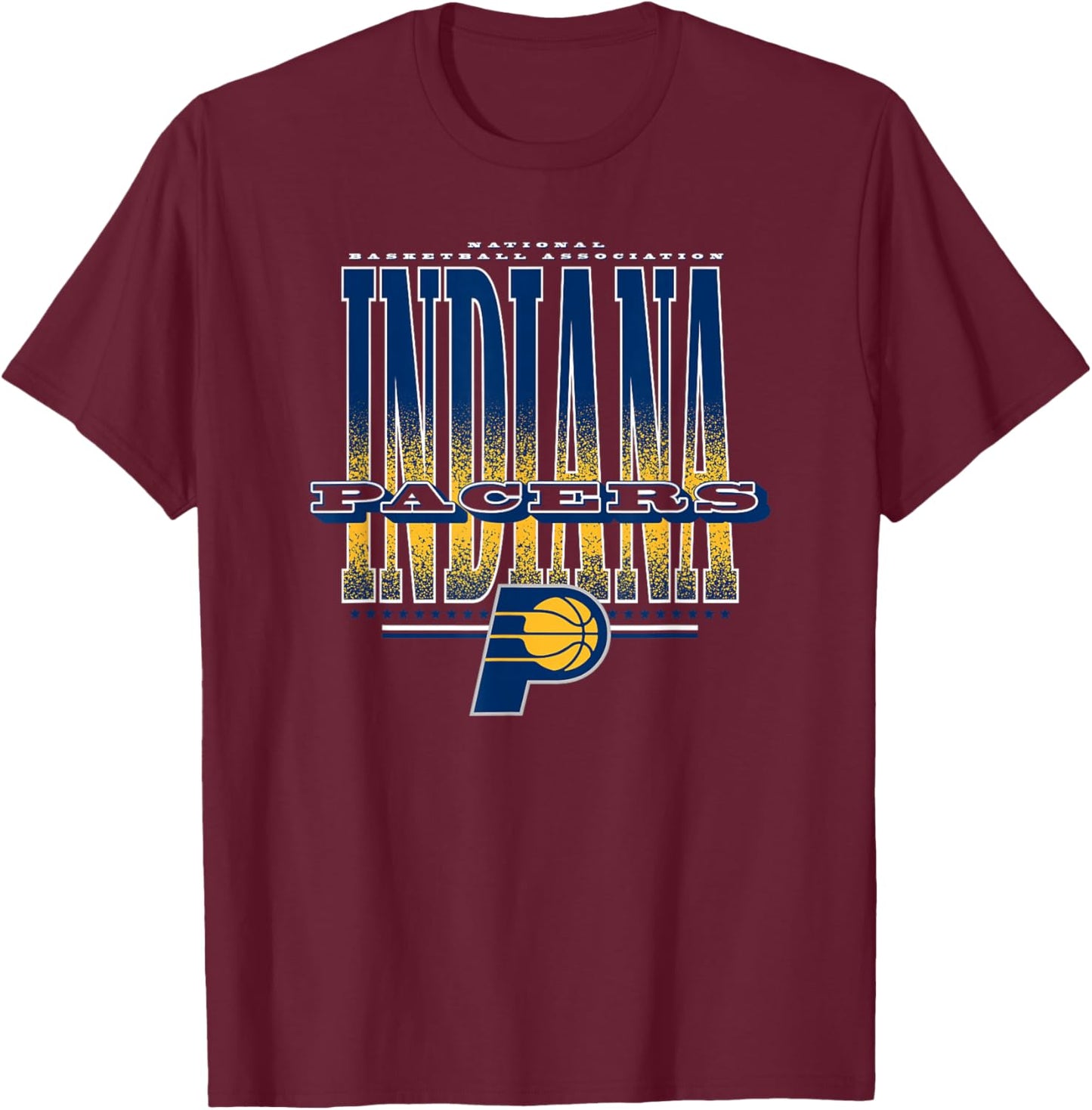 Indiana Pacers NBA Grey Stretchable Polyester , -Adults, Small T-Shirt - T-Shirt | Maroon