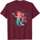 Patriotic Happy 4th of July Mermaid Cute Kids Men T-Shirt - T-Shirt | Maroon