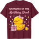 Grandma of the Birthday Duck Christmas Anime Party Outfit T-Shirt - T-Shirt | Maroon