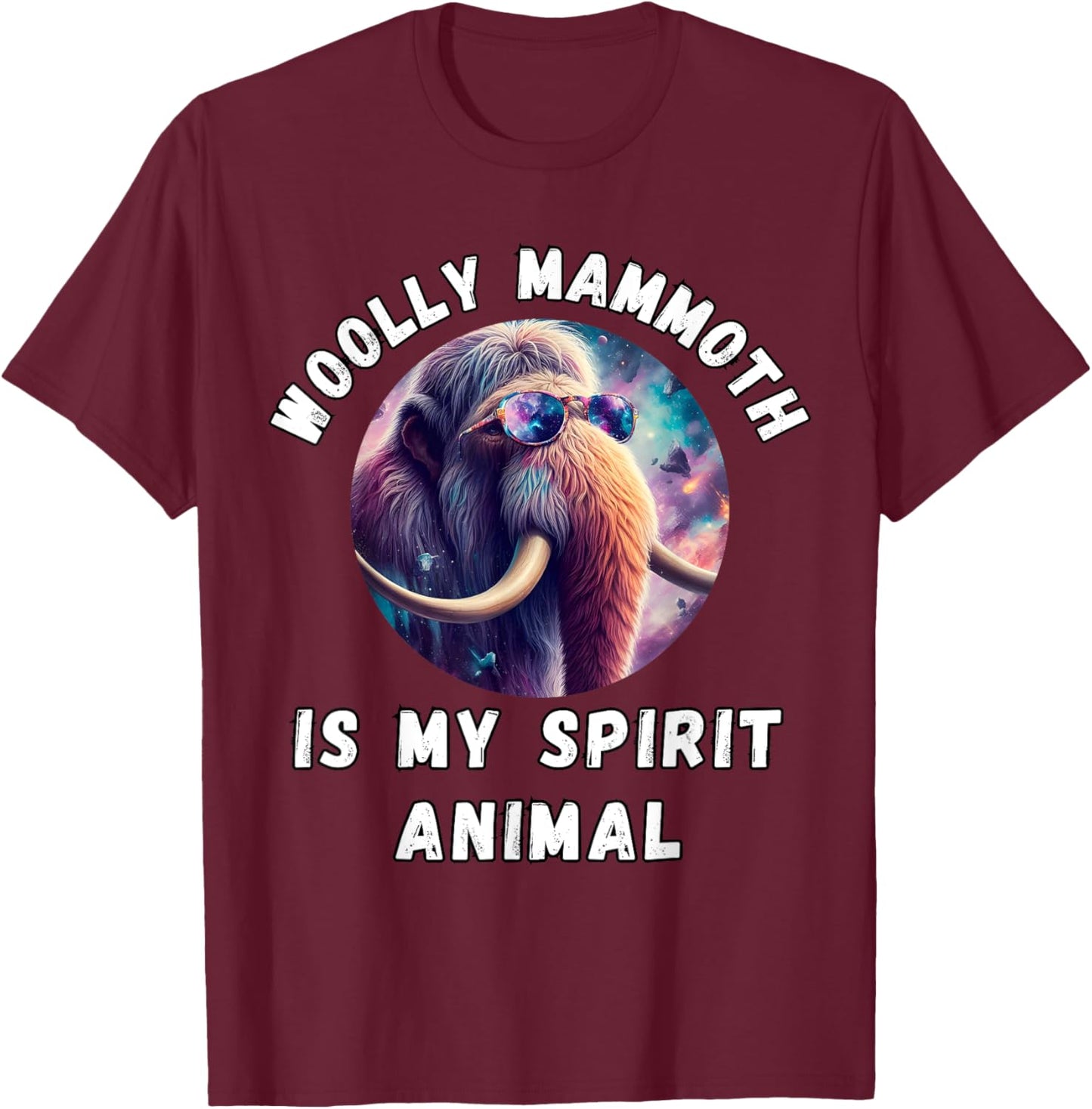 Woolly Mammoth is My Spirit Animal, Wolly Mammoth Lovers T-Shirt - T-Shirt | Maroon