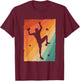 Vintage Bouldering Design Women Kids Rock Climbing T-Shirt - T-Shirt | Maroon