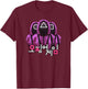 Squid Game Three Masked Guards T-Shirt - T-Shirt | Maroon