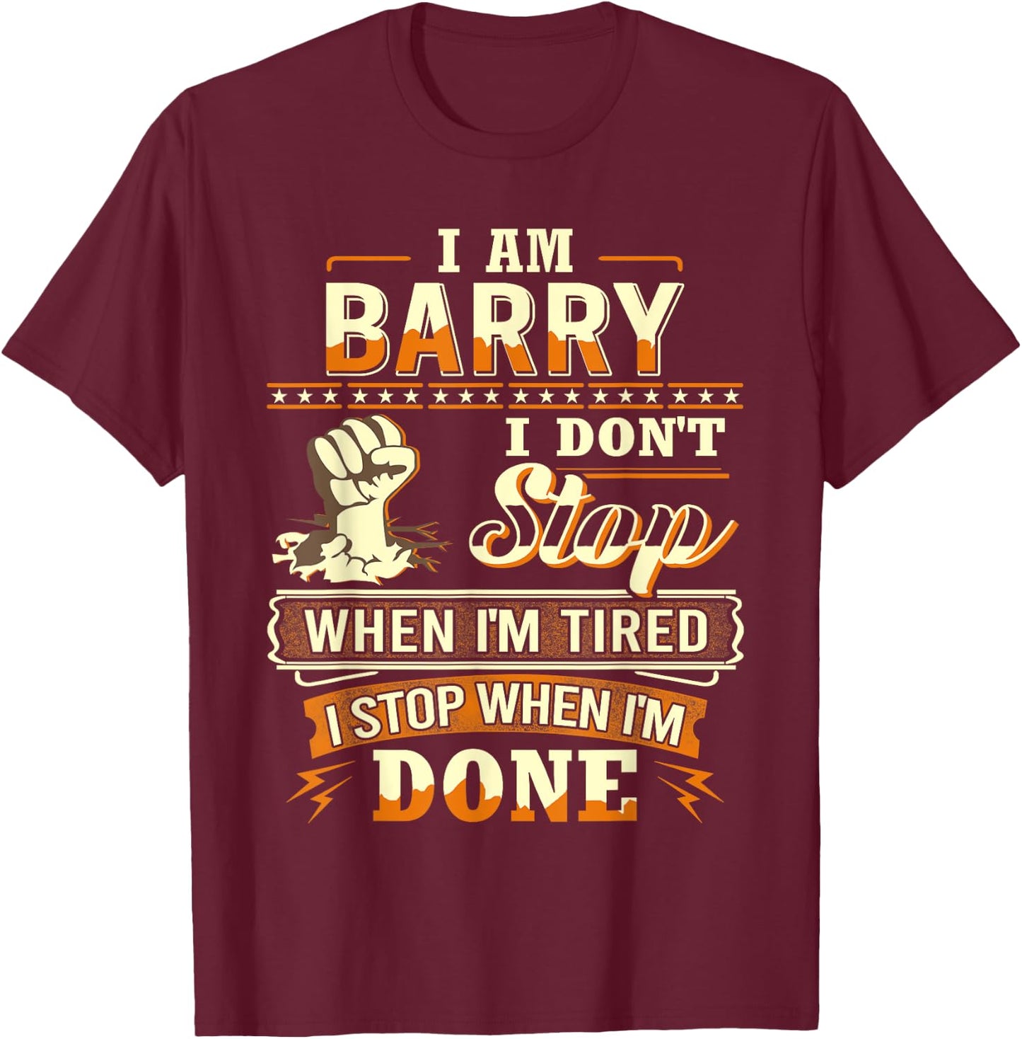 I am Barry Shirt Personalized Barry First Name T-Shirt - T-Shirt | Maroon