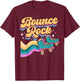 Cool Roller Skating Skate Girl 1970s Retro Bounce Rock T-Shirt - T-Shirt | Maroon