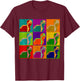 Pedro Albizu Campos Warhol Painting Boricua Puerto Rico Fun T-Shirt - T-Shirt | Maroon