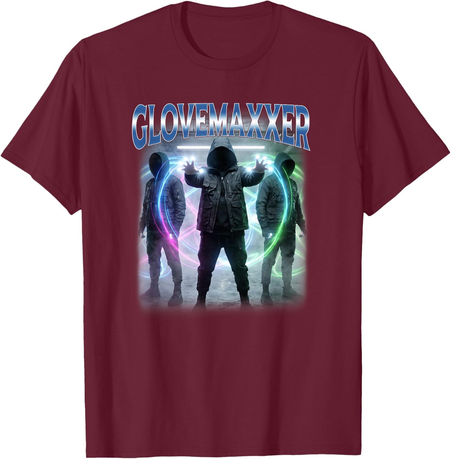 Glovemaxxer Dark Gloving Psychology Meme T-Shirt - T-Shirt | Maroon