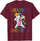 Grammie Of The Birthday Princess Unicorn T-Shirt - T-Shirt | Maroon