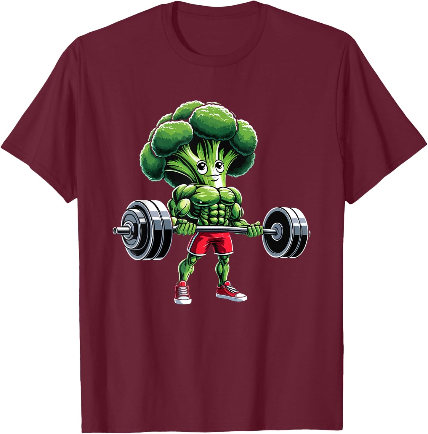 Broccoli Bodybuilding Workout Gym Weightlifter Funny T-Shirt - T-Shirt | Maroon
