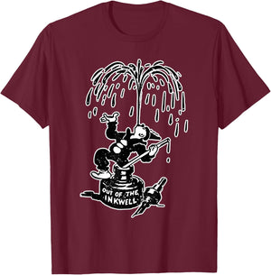 Koko the Clown Vintage Cartoon T-Shirt - T-Shirt | Maroon