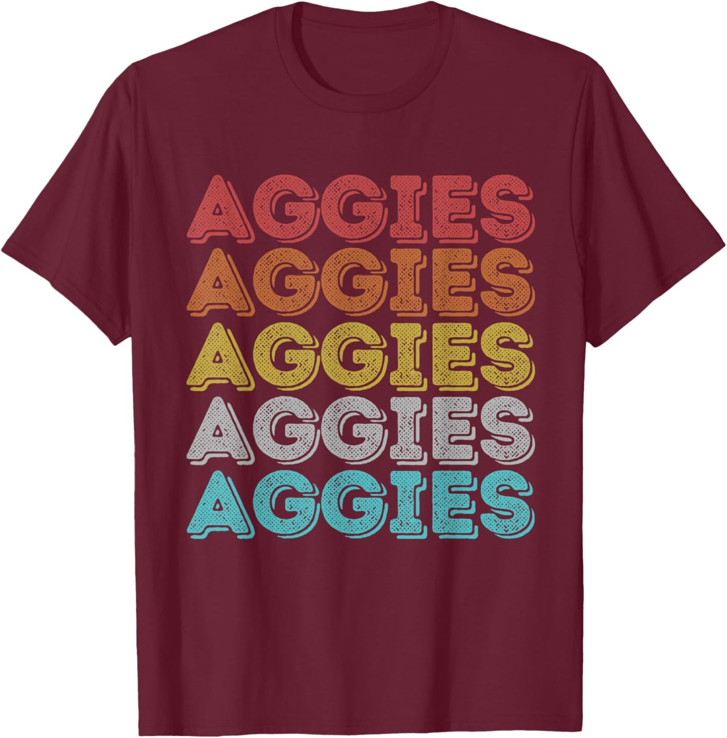Vintage Retro Aggies T-Shirt - T-Shirt | Maroon