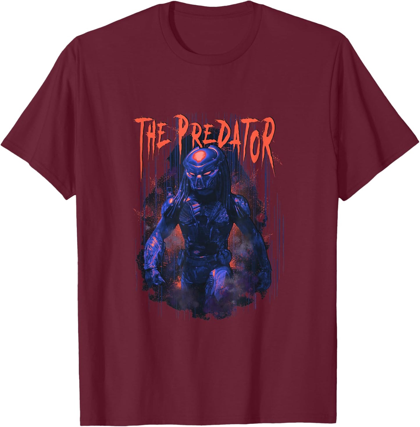 Aliens The Predator Iconic Epic Walking Big Chest Poster T-Shirt - T-Shirt | Maroon