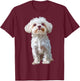 Maltese Dog Motif Pet Art Maltese T-Shirt - T-Shirt | Maroon