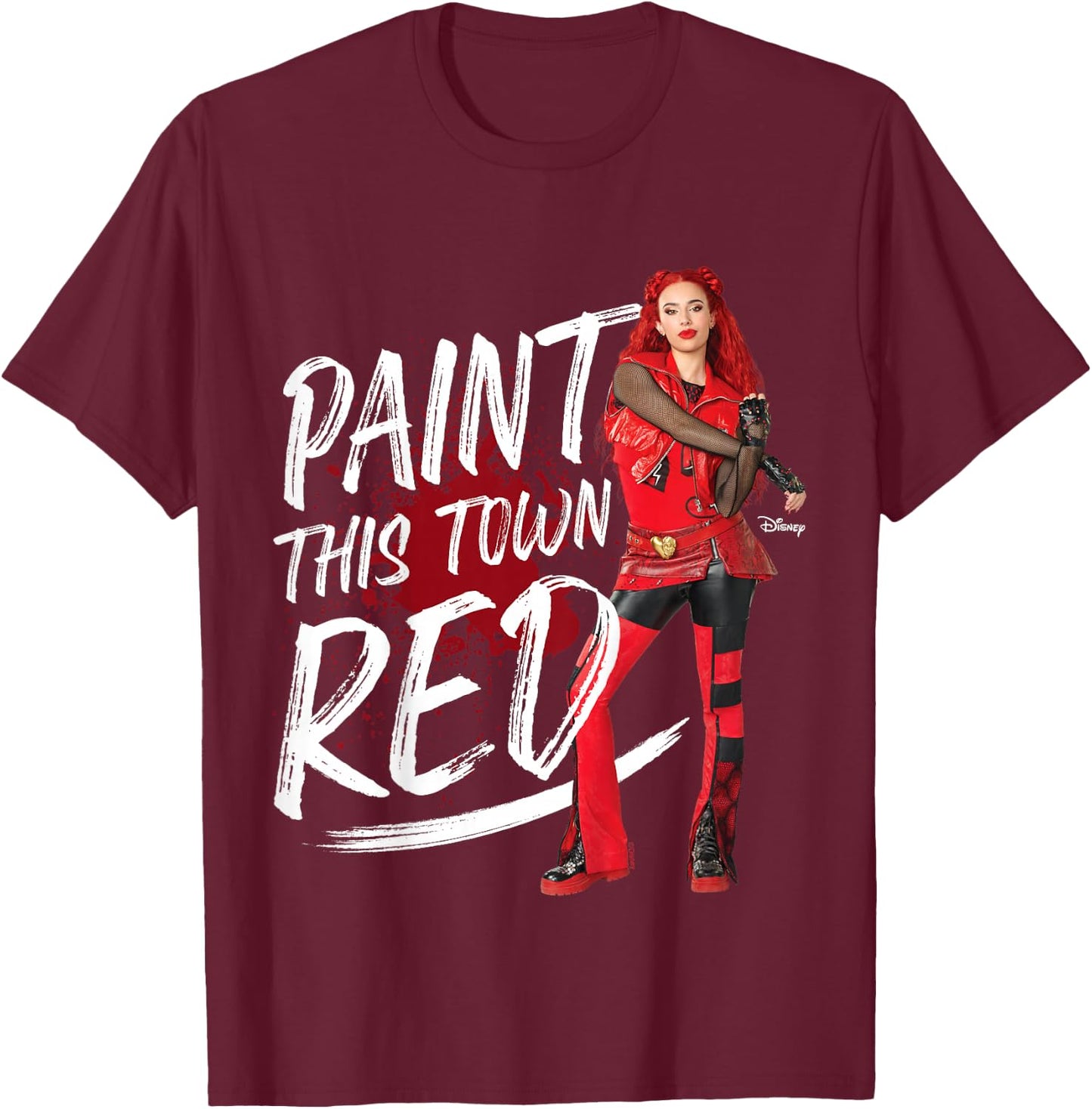 Kids Descendants 4 - The Rise of Red Paint This Town T-Shirt - T-Shirt | Maroon