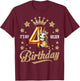 It's My 4th Golden Birthday 4 Year Old Bday Kids Groovy T-Shirt - T-Shirt | Maroon