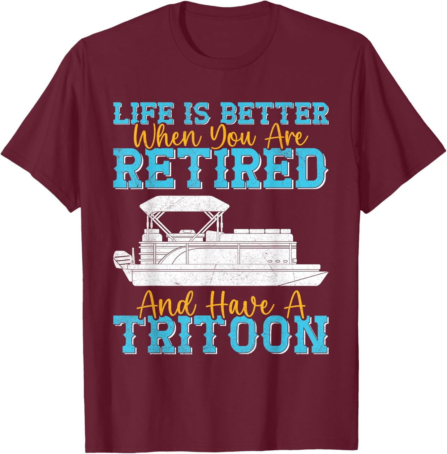 Tritoon Boat Accessories T-Shirt - T-Shirt | Maroon