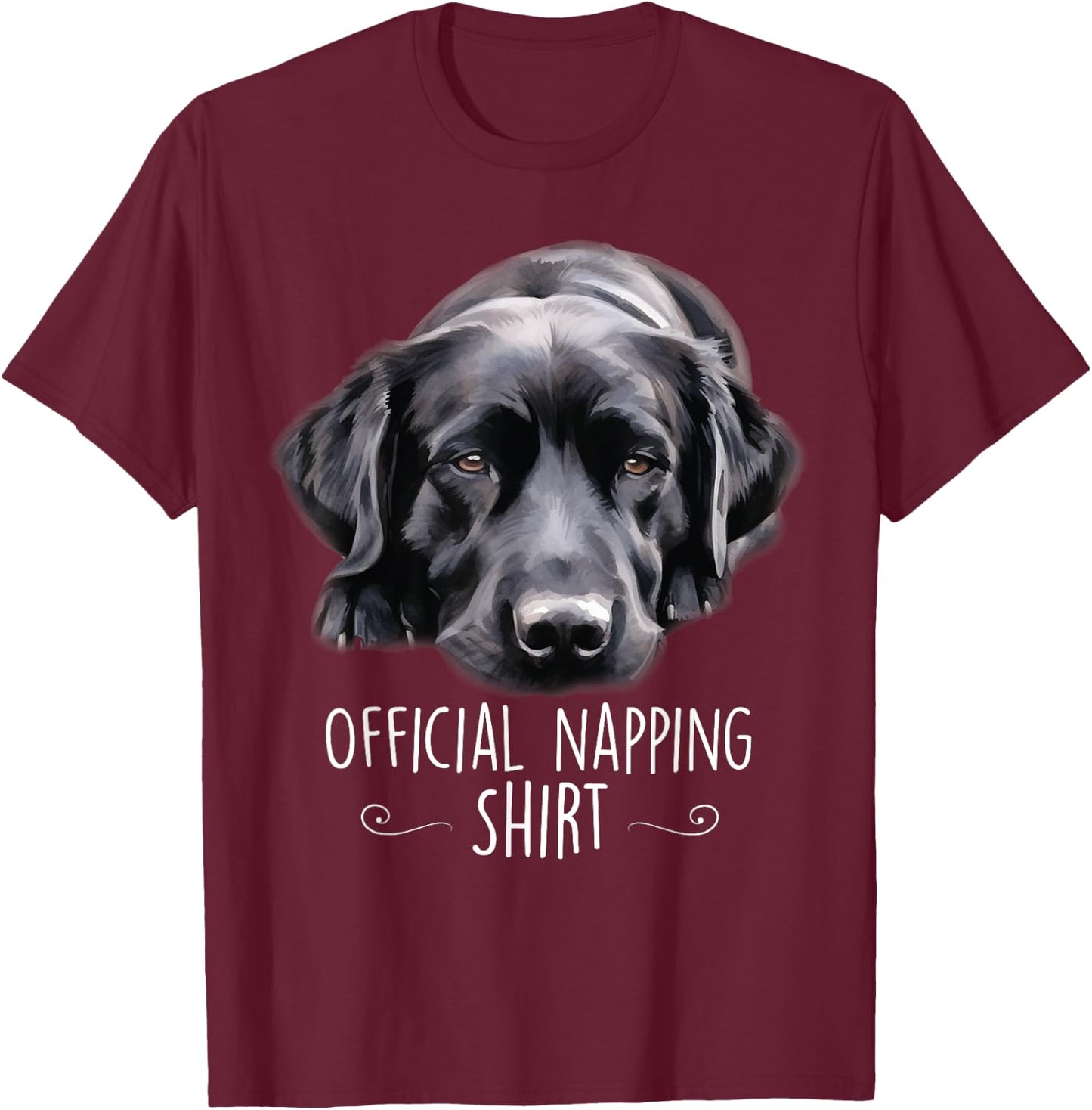 Sleeping Labrador Pyjamas Dog Lover Official Napping Lab T-Shirt - T-Shirt | Maroon