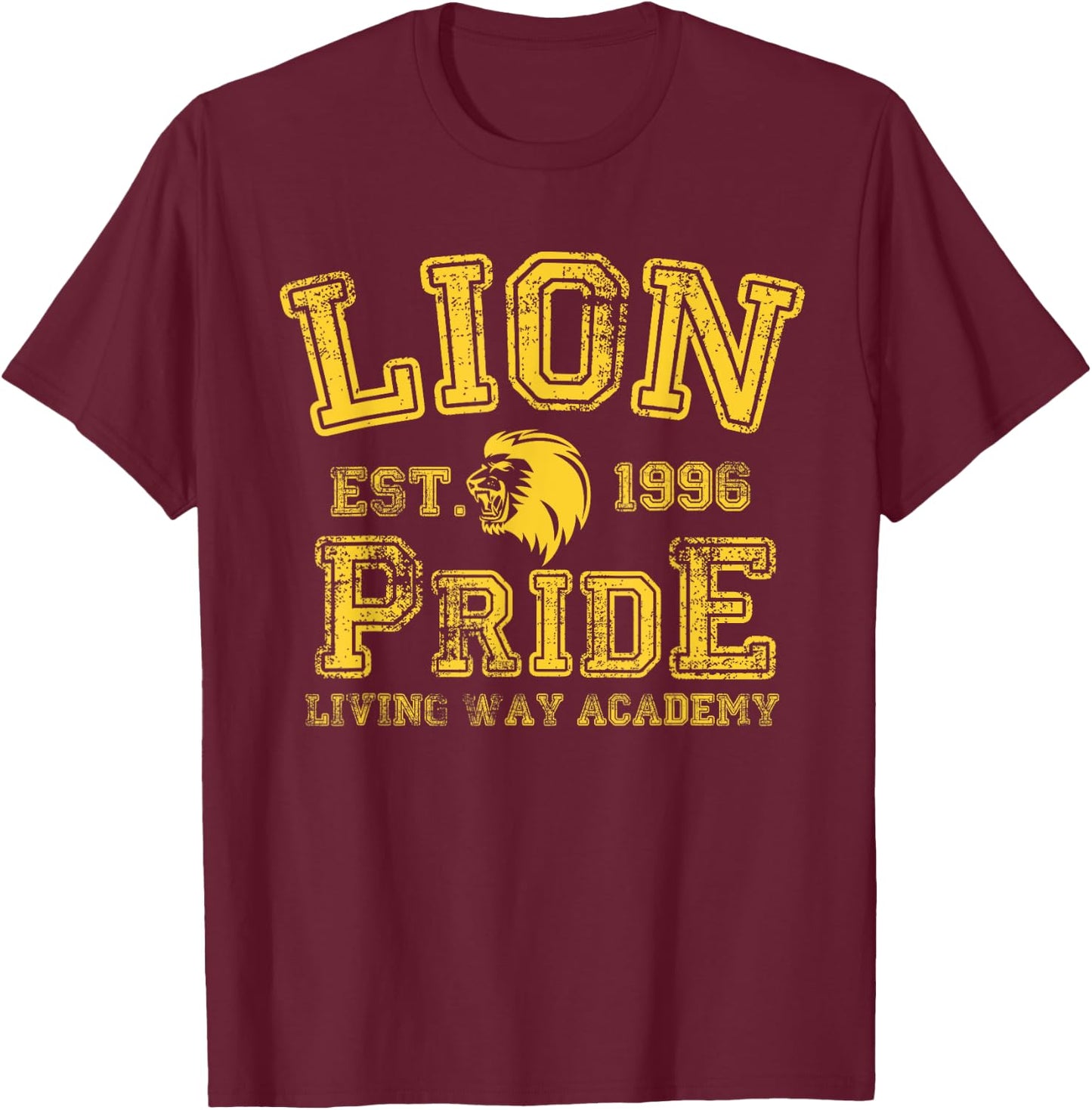 Living Way Academy - Lion Pride T-Shirt - T-Shirt | Maroon