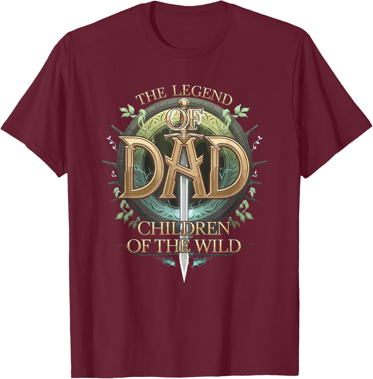 PC Gamer Dad RPG Role Playing Games The Legend Of Dad Children Of The Wild Black Men's T-Shirt - T-Shirt | Maroon