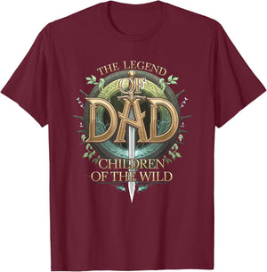 PC Gamer Dad RPG Role Playing Games The Legend Of Dad Children Of The Wild Black Men's T-Shirt - T-Shirt | Maroon