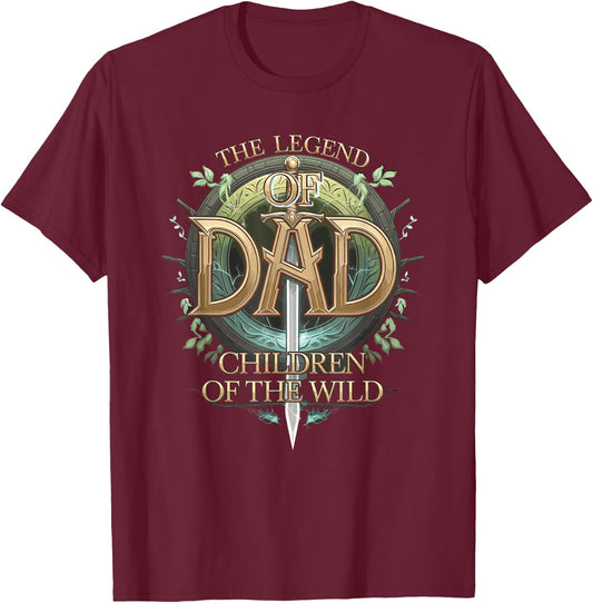 PC Gamer Dad RPG Role Playing Games The Legend Of Dad Children Of The Wild Black Men's T-Shirt - T-Shirt | Maroon