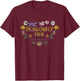Gilmore Girls Dragon Fly Inn Chalk Floral Heart T-Shirt - T-Shirt | Maroon