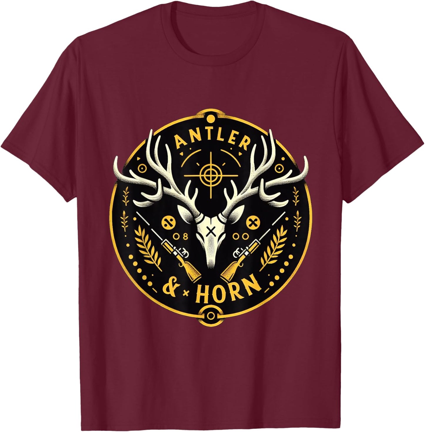 Antler & Horn Logo T-Shirt - T-Shirt | Maroon