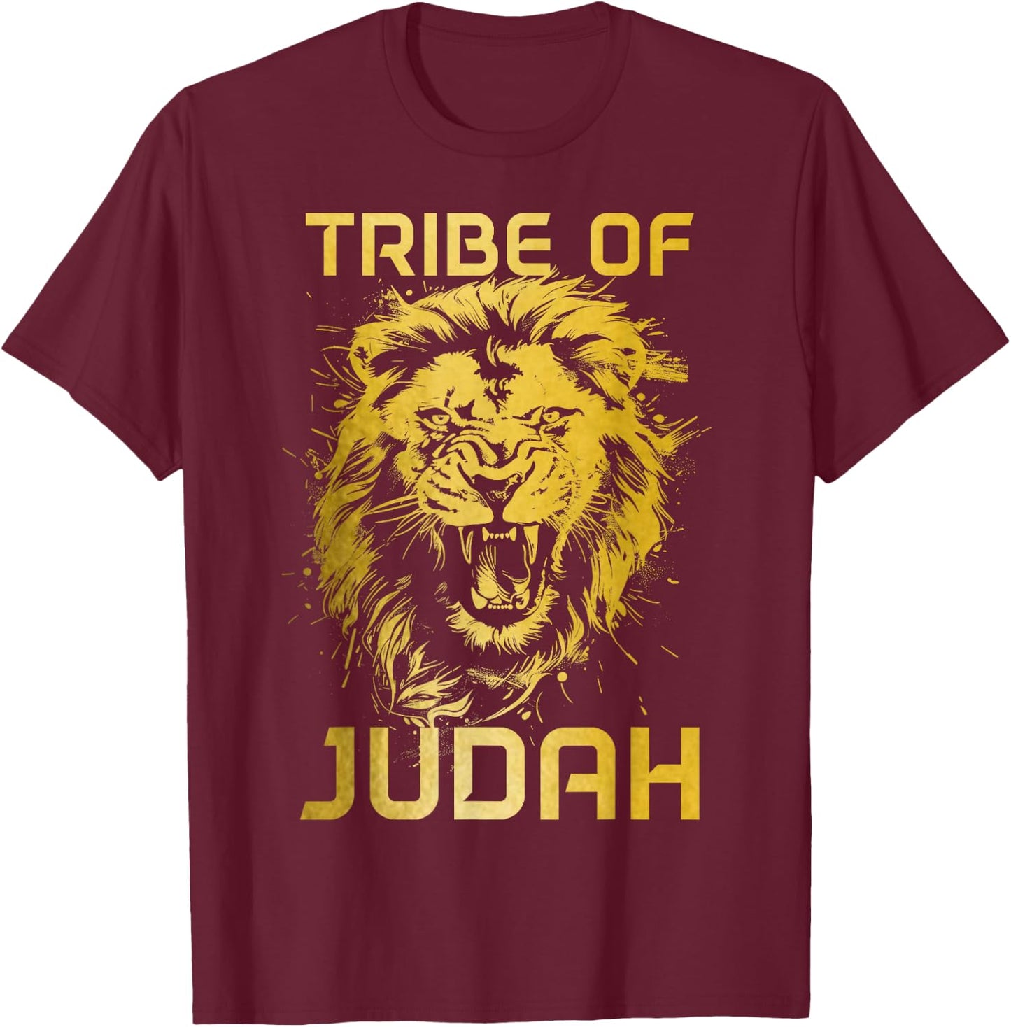Lion Of Judah Tribe Hebrew Israelite Christian Jewish YHWH T-Shirt - T-Shirt | Maroon