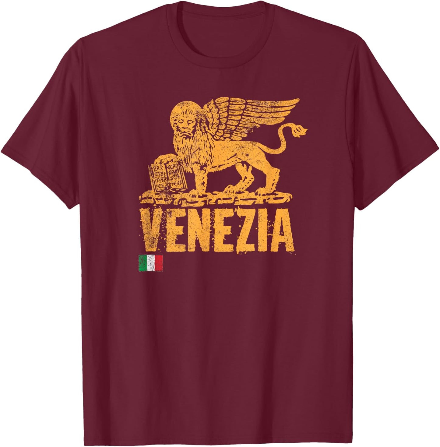 Venezia Leone San Marco Italian lion Venice Italy Italy T-Shirt - T-Shirt | Maroon