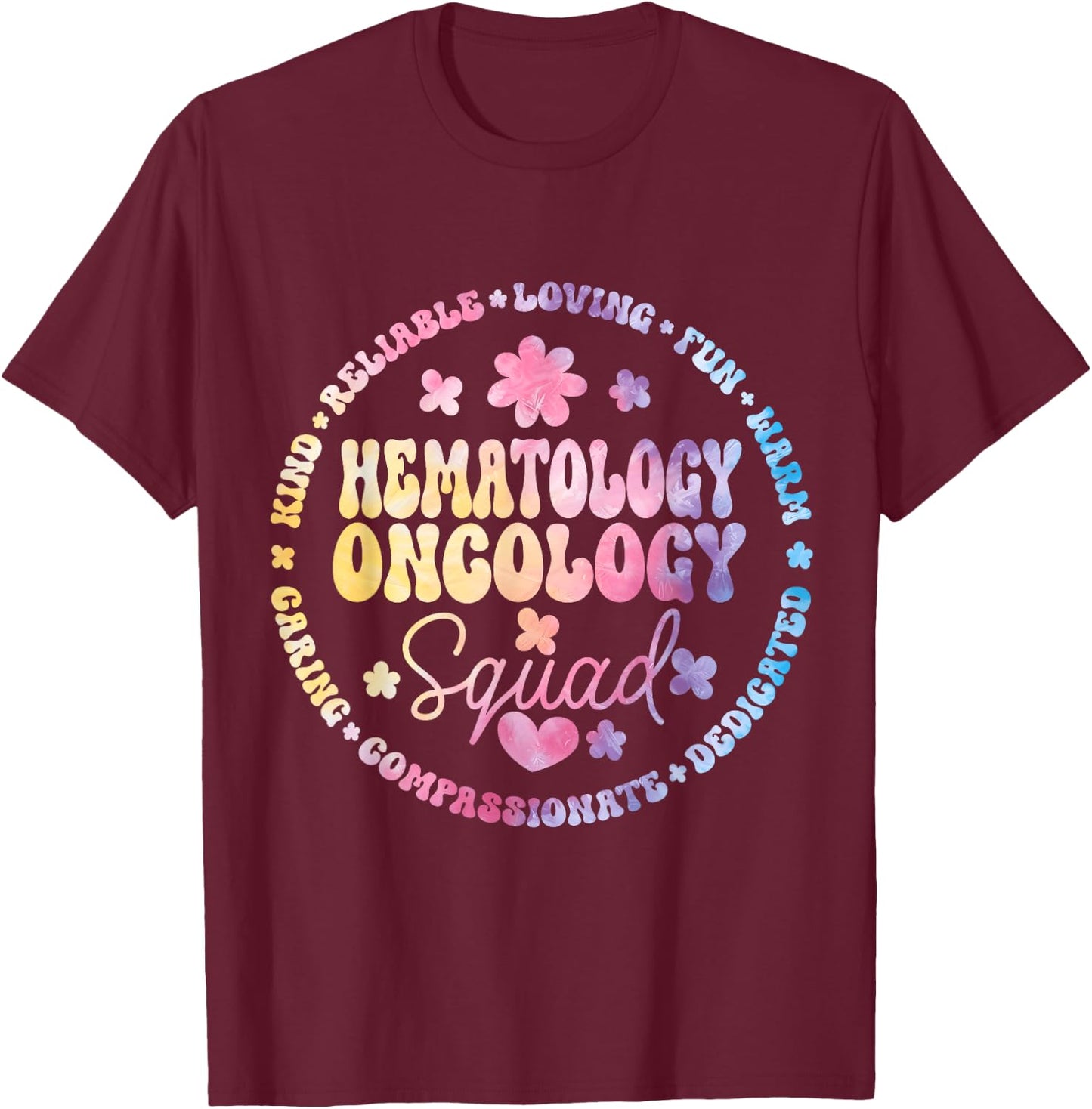 Oncology Hematology Nurse Squad Pediatric Hem/Onc Doctor T-Shirt - T-Shirt | Maroon