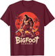 Samurai Bigfoot Ukiyo-e Art Japanese Vintage Graphic Funny T-Shirt - T-Shirt | Maroon