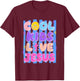 Preppy Cool Kids Love Jesus Stripes Christian Faith Girl Kid T-Shirt - T-Shirt | Maroon