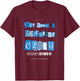 Blue Cut From A Different Cloth Blue Color Graphic T-Shirt - T-Shirt | Maroon