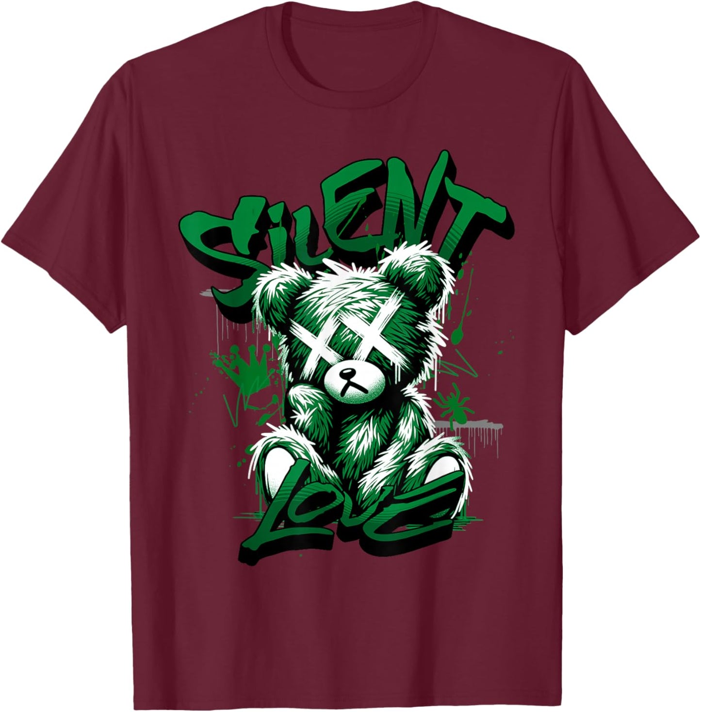 Silent Love Lucky Green 5s Matching Women T-Shirt - T-Shirt | Maroon