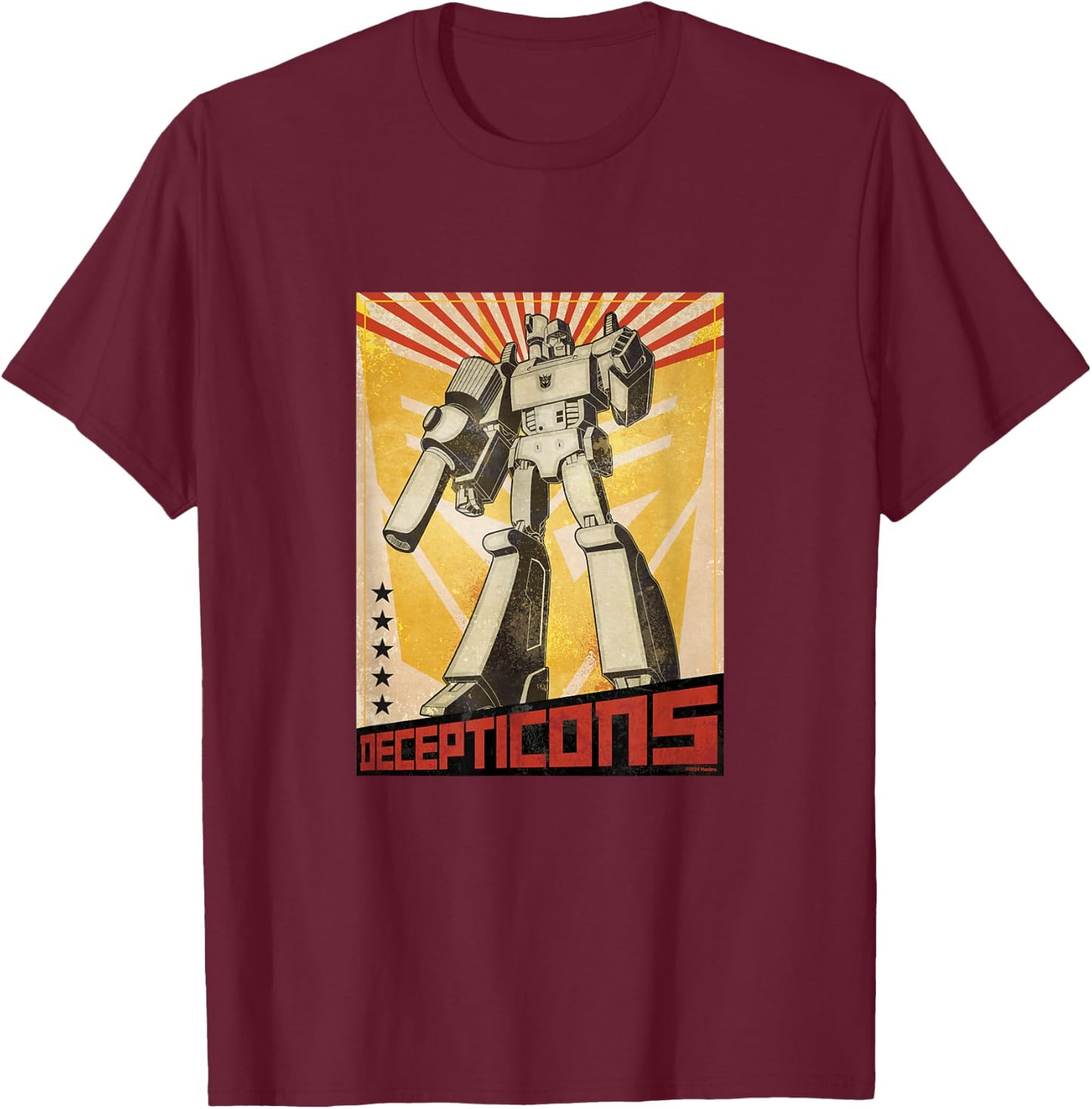 Transformers Decepticons Megatron Comic T-Shirt - T-Shirt | Maroon