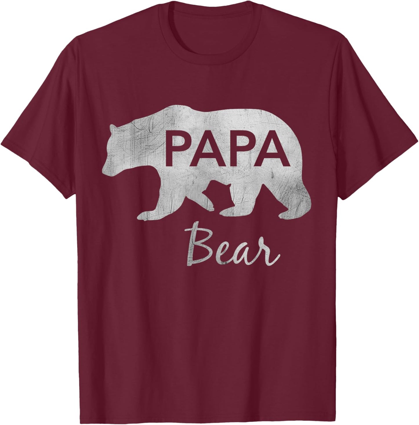 Papa Bear Great Gift Dad, Father, Grandpa T-Shirt - T-Shirt | Maroon
