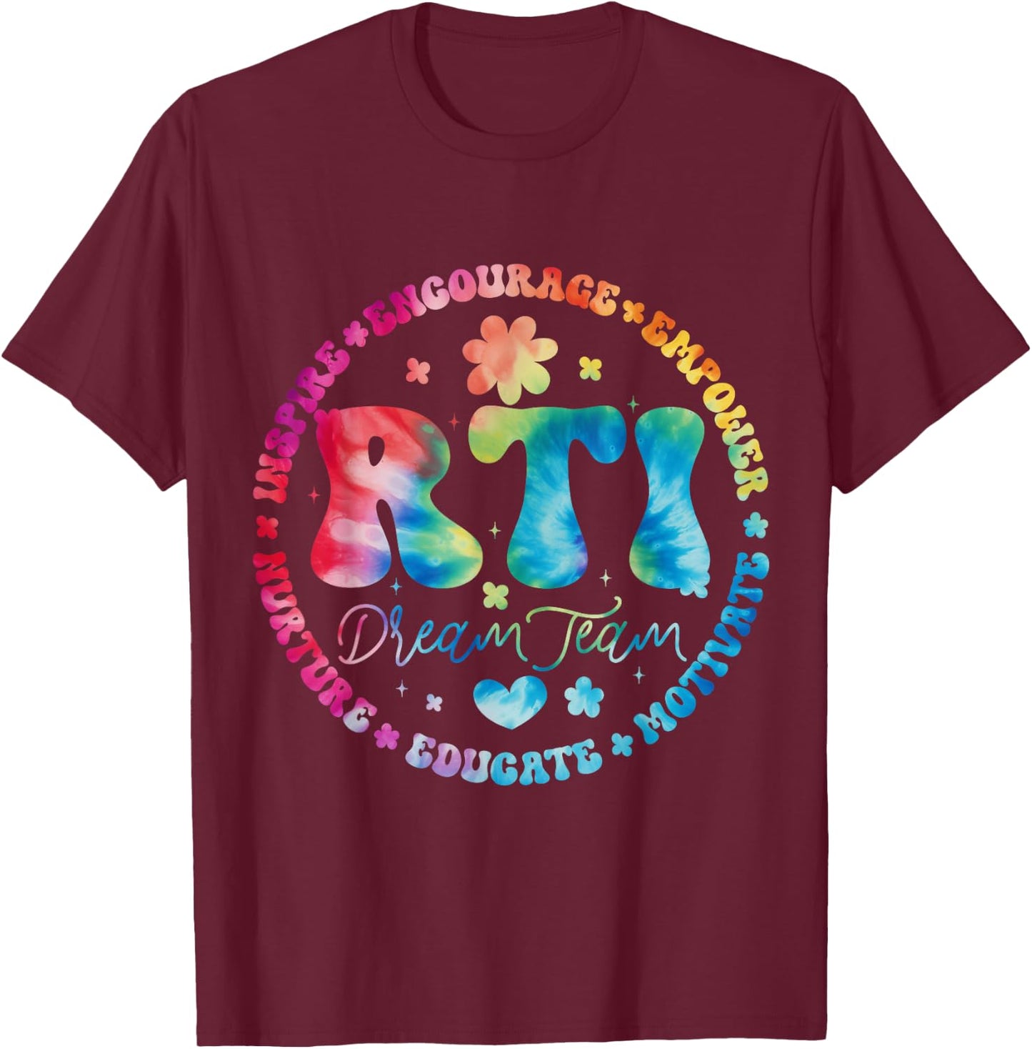 Groovy RTI Dream Team T Response Intervention Squad T-Shirt - T-Shirt | Maroon
