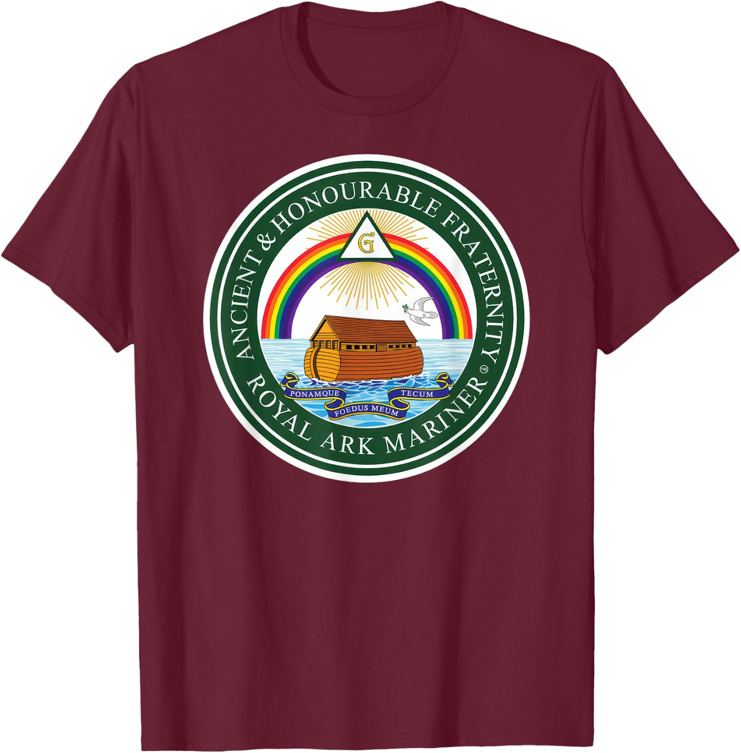 Royal Ark Mariners Symbol T-Shirt - T-Shirt | Maroon