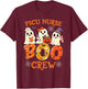 Picu Nurse Boo Crew Funny Ghost Halloween Spooky Costume T-Shirt - T-Shirt | Maroon