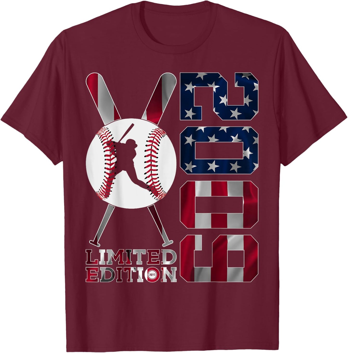 16th BIRTHDAY BASEBALL LIMITED EDITION 2009 T-Shirt - T-Shirt | Maroon