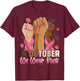 Hand In October we wear pink breast cancer awareness month T-Shirt - T-Shirt | Maroon