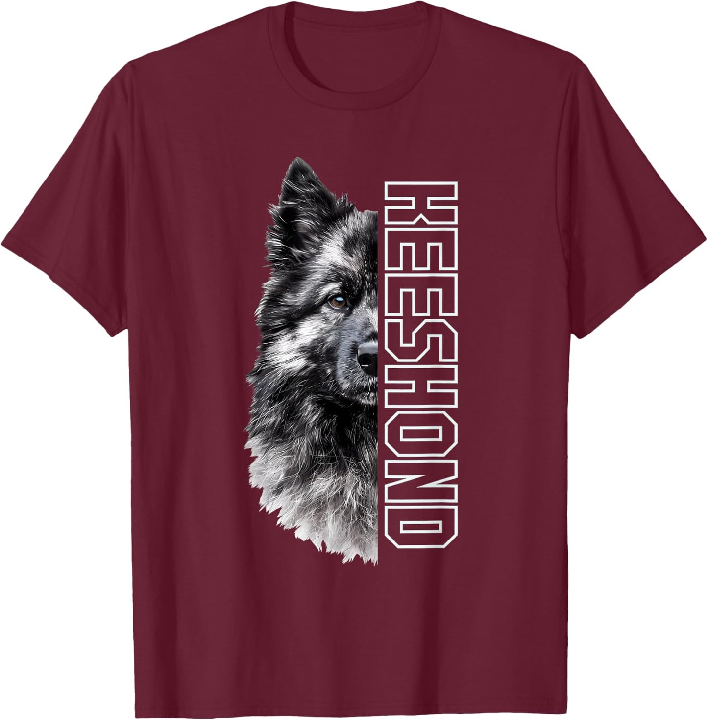 Keeshond T-Shirt - T-Shirt | Maroon