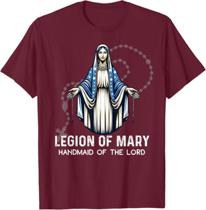 Legion Of Mary Our Lady Catholic T-Shirt - T-Shirt | Maroon