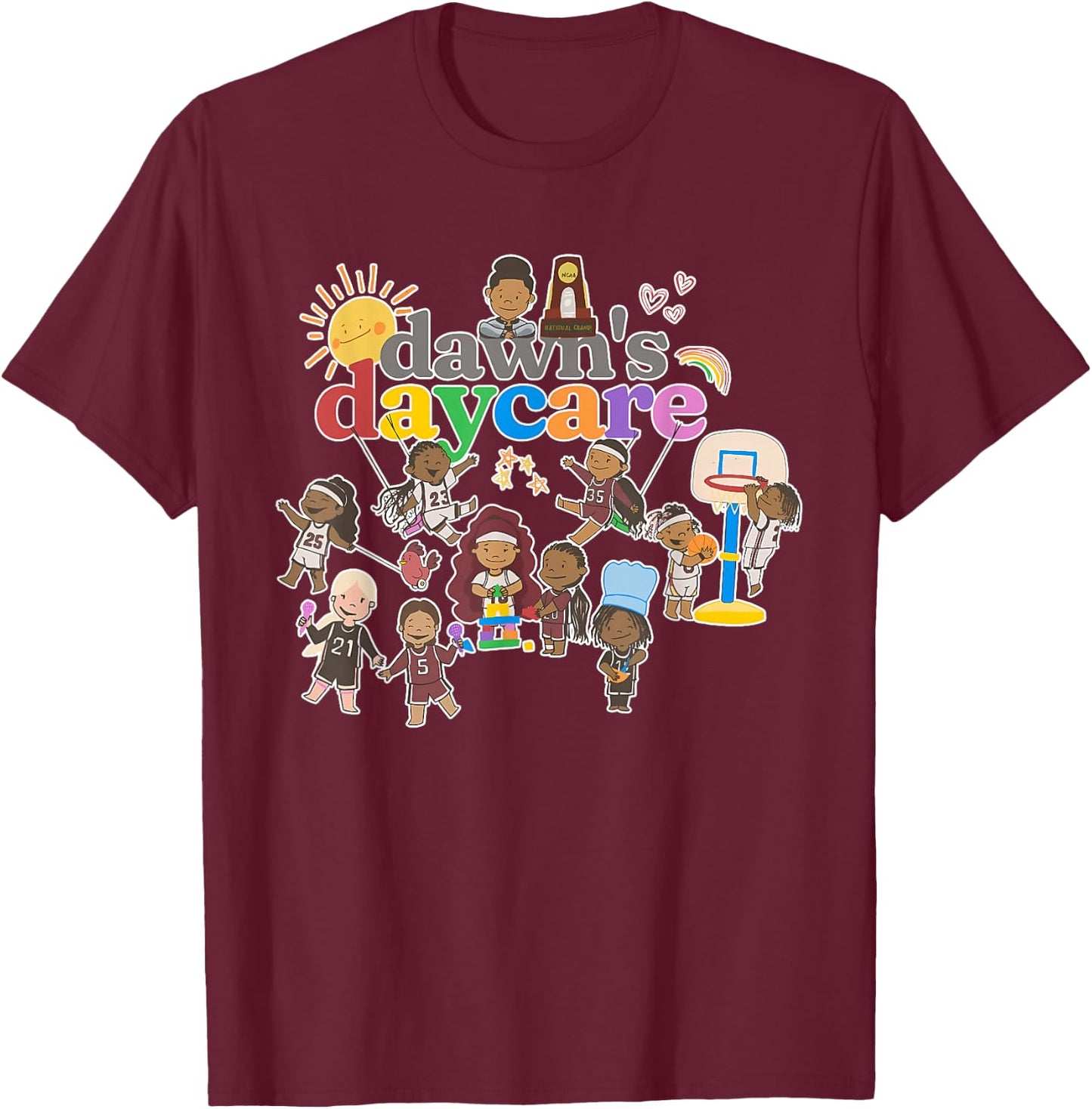 Dawn's Daycare Apparel T-Shirt - T-Shirt | Maroon