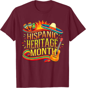 National Hispanic Heritage Month Celebrate Women T-Shirt - T-Shirt | Maroon