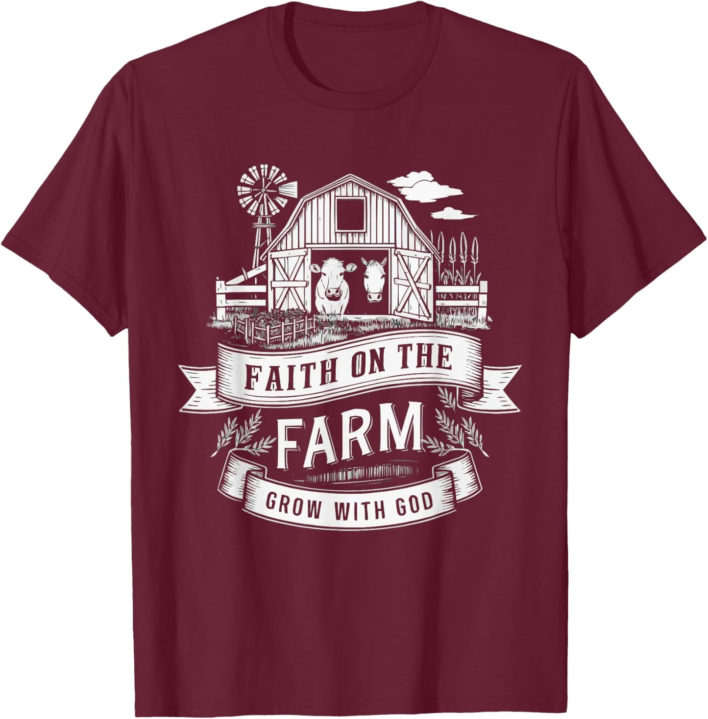 VBS Farm VBS Squad Vacation Bible School Christian Teacher T-Shirt - T-Shirt | Maroon