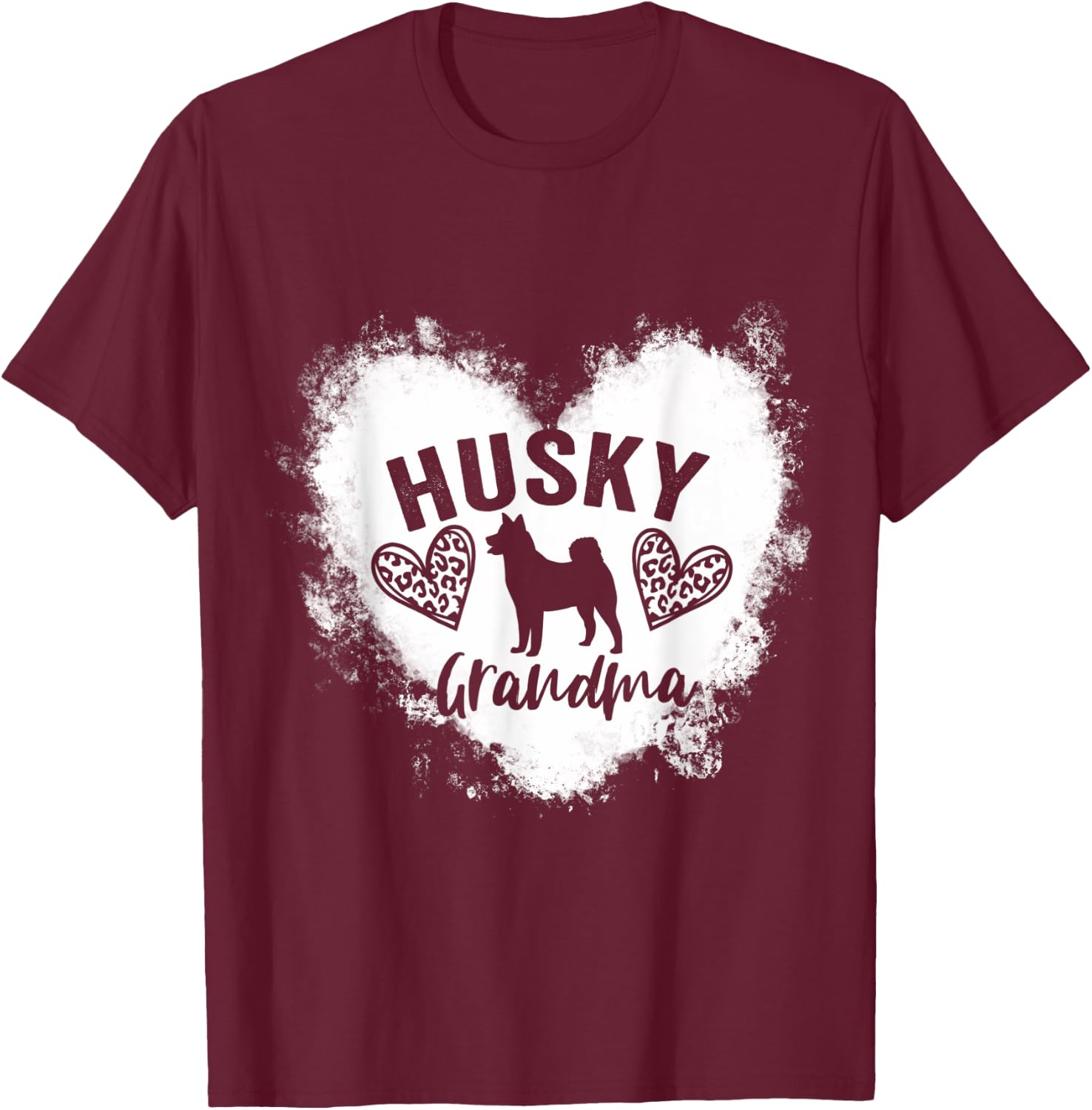 Husky Grandma Husky Nana Husky Dog Lover T-Shirt - T-Shirt | Maroon
