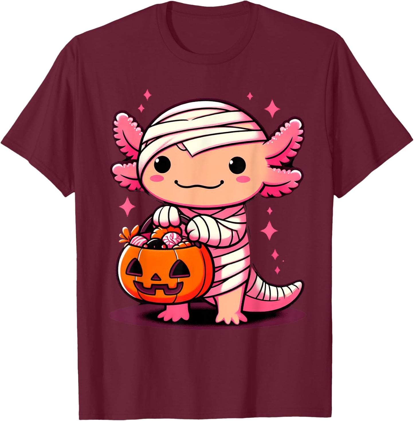 Cute Axolotl Halloween Costume Toddler Kids Boys & Girls T-Shirt - T-Shirt | Maroon