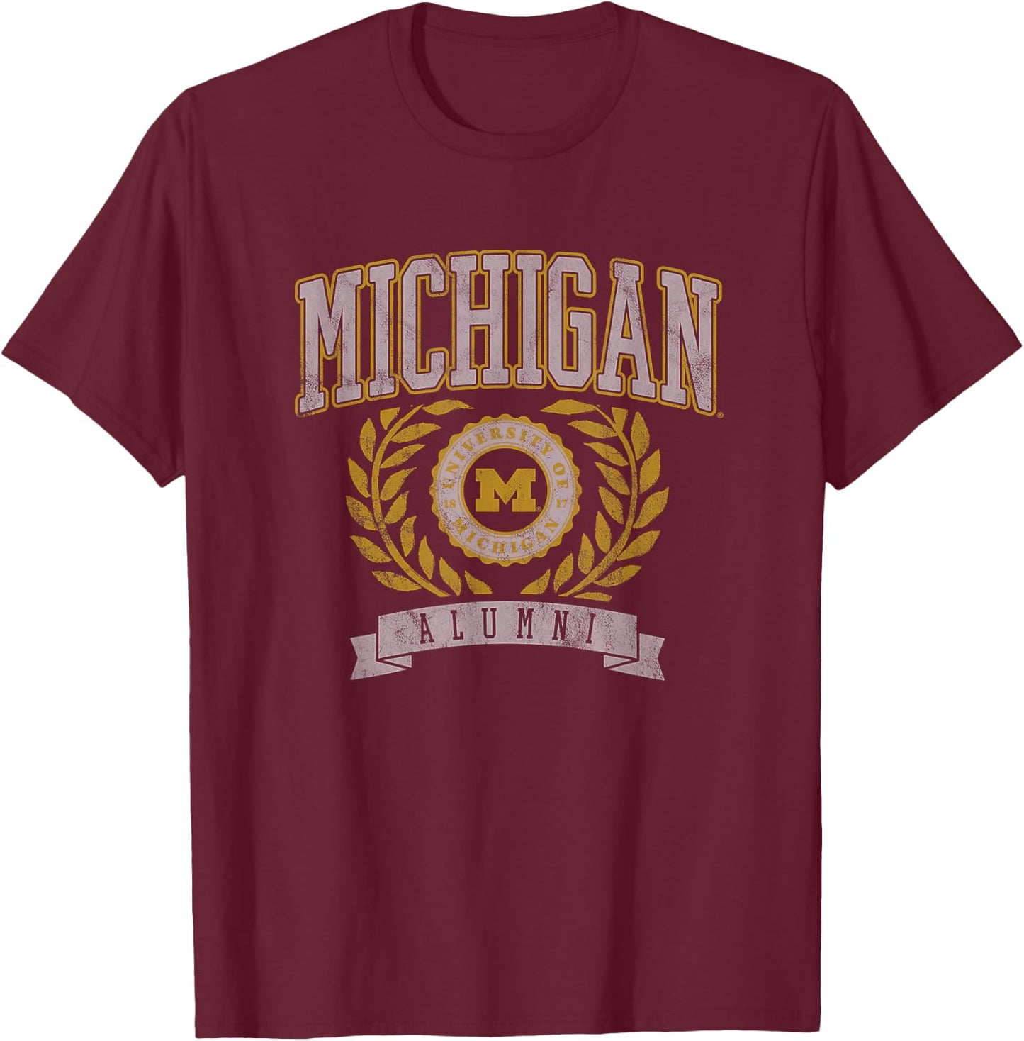 University of Michigan Wolverines U of M Alumni Seal T-Shirt - T-Shirt | Maroon
