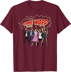 Rocky Horror Show Time Warp Lineup T-Shirt - T-Shirt | Maroon