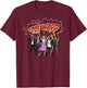 Rocky Horror Show Time Warp Lineup T-Shirt - T-Shirt | Maroon